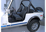 Rugged Ridge Standard Front Bucket Seatblack Denim7603 Jeep CJ &