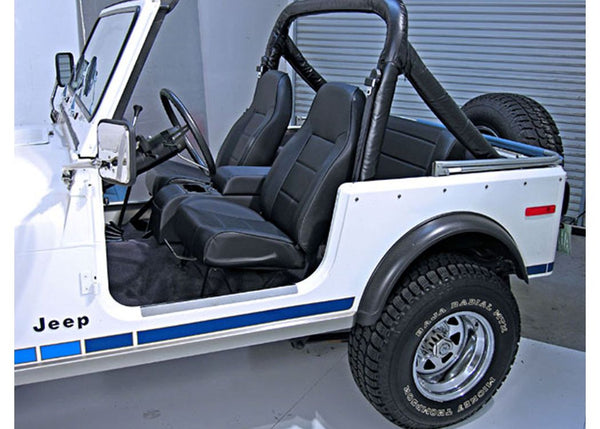 Rugged Ridge Standard Front Bucket Seatblack Denim7603 Jeep CJ & Wrangler