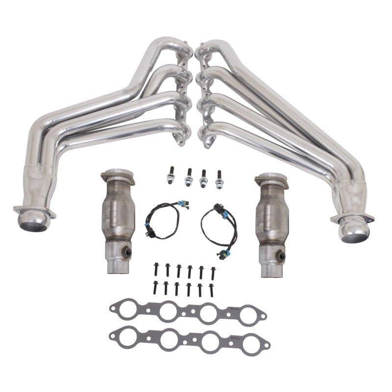 BBK Collecteurs d'échappement à tubes longs avec convertisseurs 10-15 Camaro LS3 L99 - 1-3/4 céramique argent