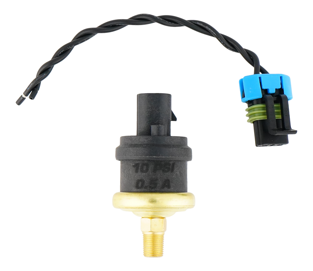DeatschWerks 10psi 1/8th NPT Adjustable (8-12PSI) Hobbs Switch with Pigtail (0.5A)