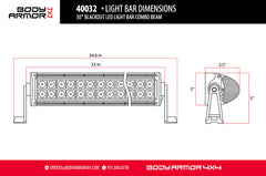 Body Armor 4x4 LED Light Bar — Black (40022)