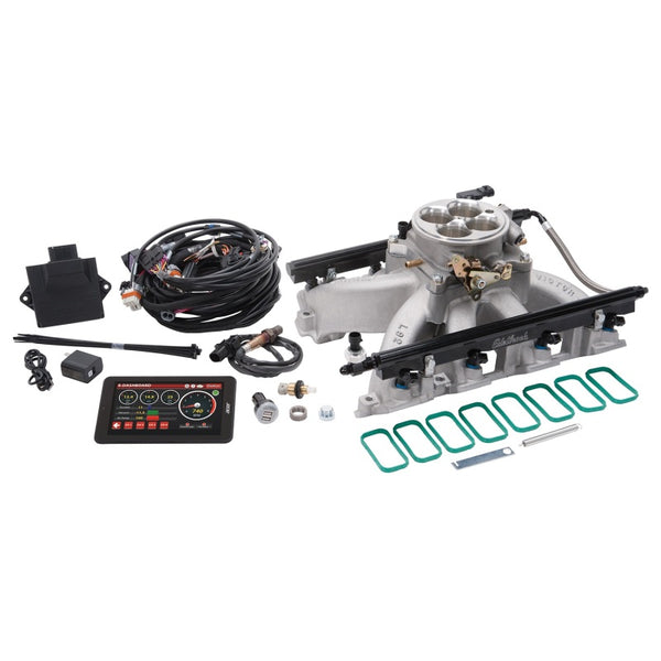 Edelbrock Système EFI Pro Flo 4 à injection séquentielle par orifice LS Gen III/IV Victor Jr à orifices rectangulaires 550 ch max 35lb/hr