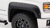 Bushwacker Fender Flare Pocket Style 2pc Front - Black