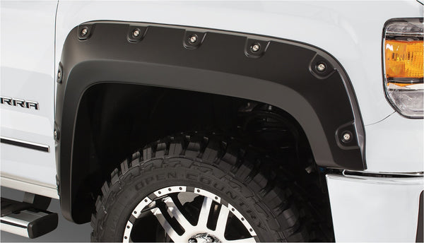 Bushwacker Fender Flare Boss Pocket Style 2pc Front - Black (BW40151-02)