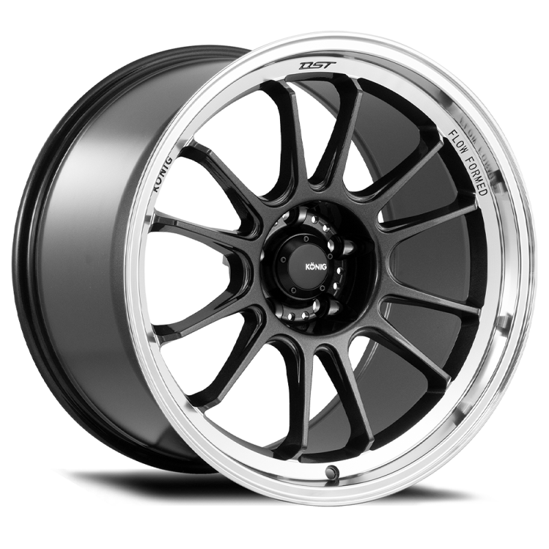 Konig Roue Hypergram 18x9.5 5x114.3 ET25 - carbone métallisé avec rebord usiné