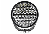 Go Rhino 9In Blackout Series Round Single Spot Light Kit with Daytime Running Lights Blk