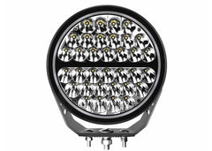 Go Rhino 9" Blackout Series Round Single Spot Light Kit with Daytime Running Lights Blk
