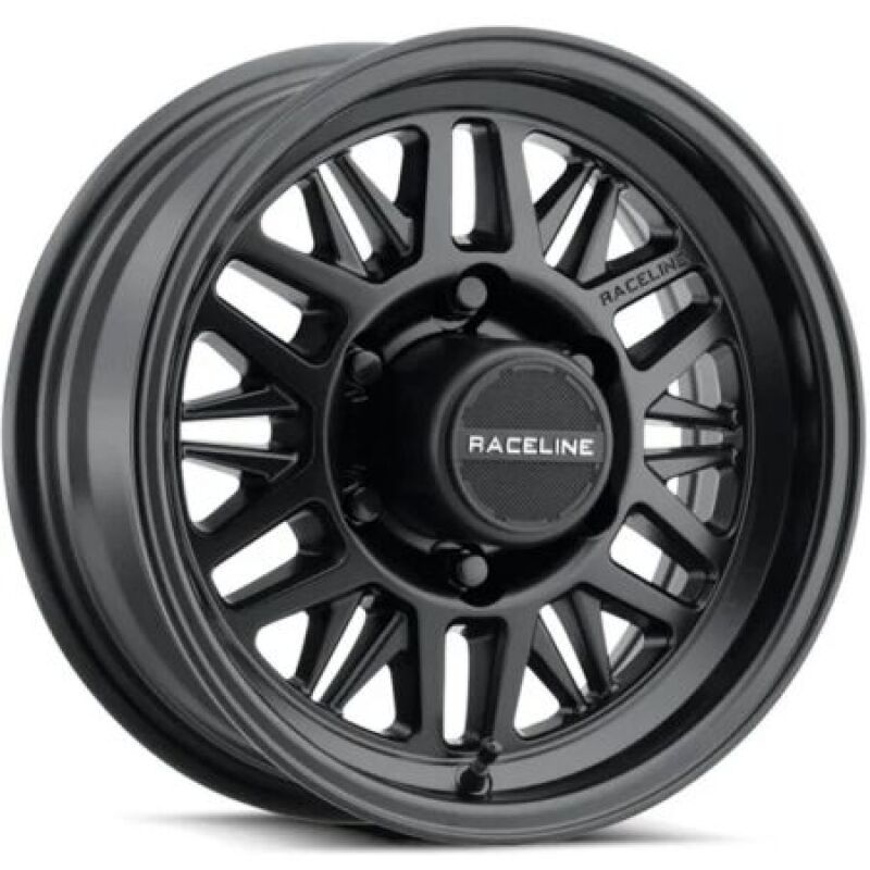 Raceline Roue de remorque 451B Ryno TR 15x6 po / 5X5 BP / déport 0mm / alésage 3.19mm - noir satiné