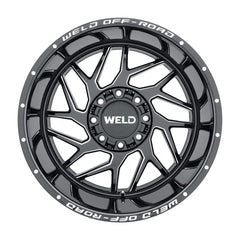 Weld Roue Off-Road W117 Fulcrum 20X10 8X180 ET-18 BS4.75 124.3 - noir brillant fraisé
