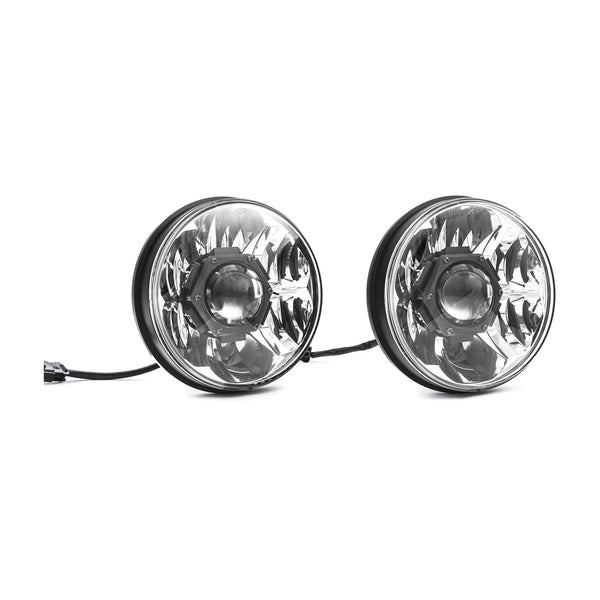 KC HiLiTES LED Lights — 7" — 2018-2024 Jeep Wrangler / 2020-2024 Gladiator