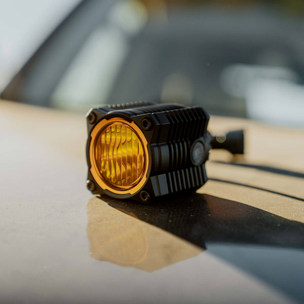KC Hilites Flex Era 1 Performance Yellow Spread Beam Lens Headlight Reflector Assembly