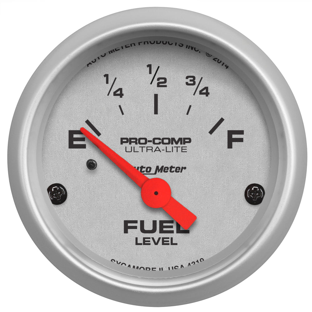 AutoMeter 2-1/16" Fuel Level 73-10 Ohm Linear, Ultra-Lite