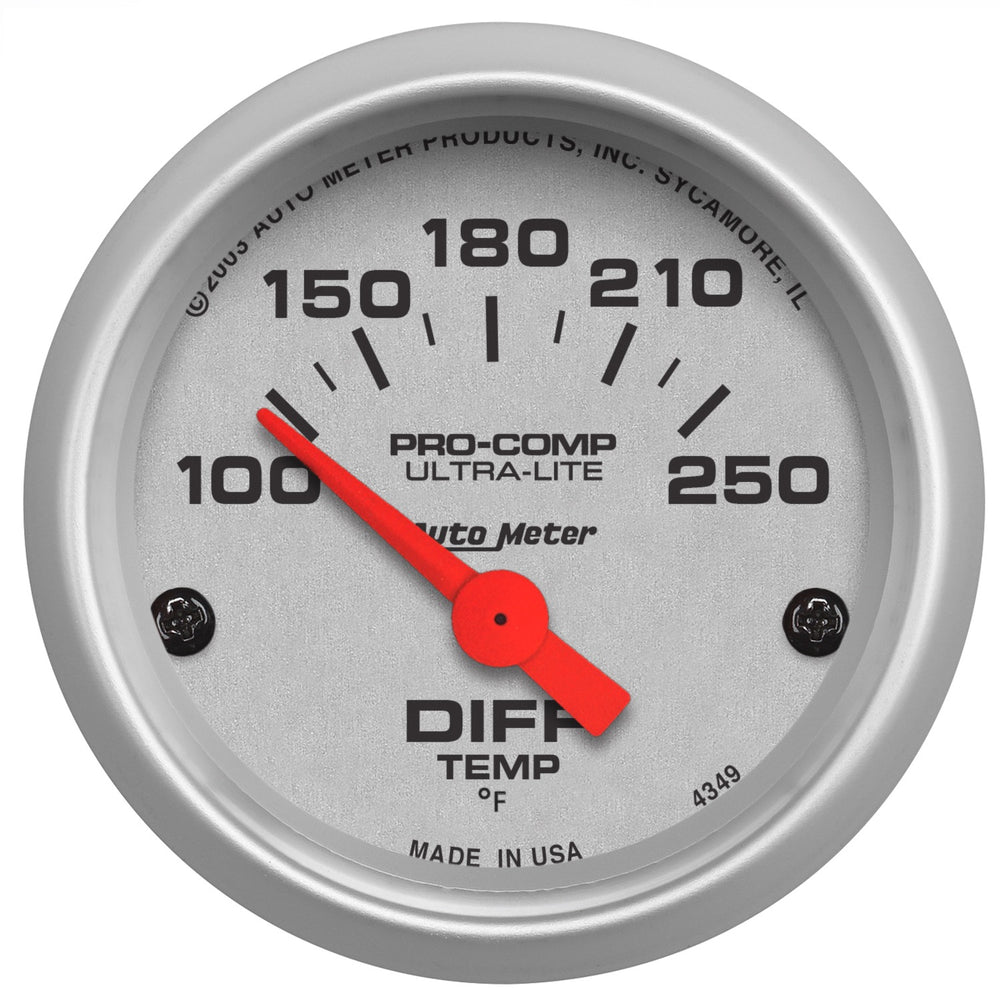 AutoMeter 2-1/16" Differential Temperature, 100-250 F, Ultra-Lite