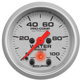 2-1/16" WATER PRESSURE, 0-100 PSI, ULTRA-LITE