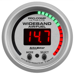 AutoMeter 2-1/16" Wideband Pro Air/Fuel Ratio, 6:1-20:1 Afr, Ultra-Lite