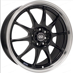 Enkei Roue J10 17x7 5x100/114.3 déport 38mm diamètre - noir mat avec rebord usiné
