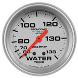 GAUGE, WATER TEMP, 2 5/8", 60-140?C, MECHANICAL, ULTRA-LITE