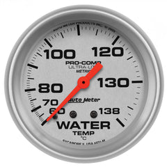 AutoMeter Gauge, Water Temp, 2 5/8", 60-140°C, Mechanical, Ultra-Lite
