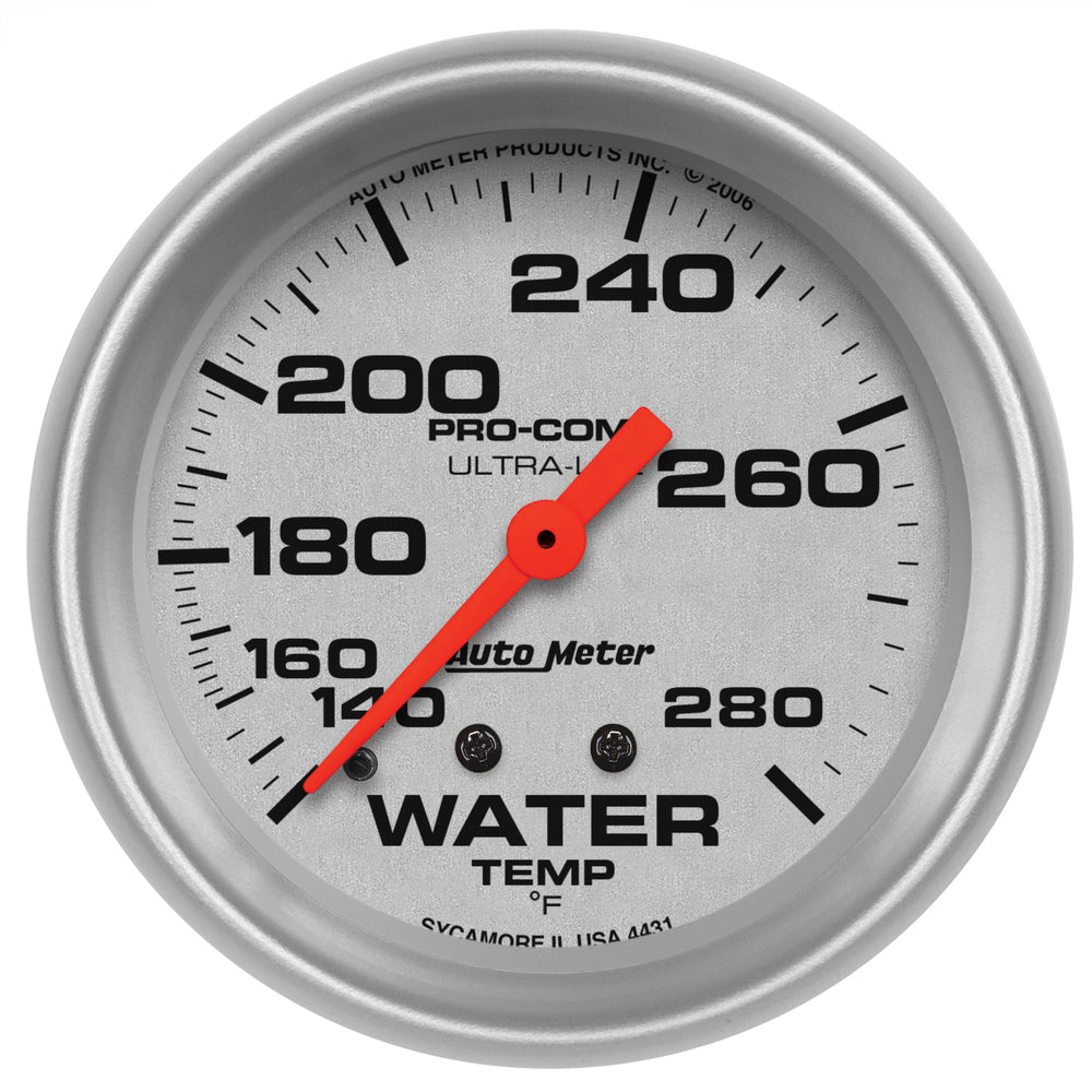 AutoMeter 2-5/8" Water Temperature, 140-280 F, Ultra-Lite