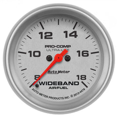 AutoMeter 2-5/8" Wideband Air/Fuel Ratio, Analog, 8:1-18:1 Afr, Ultra-Lite