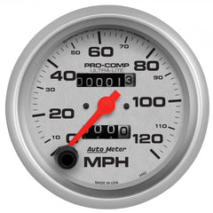 AutoMeter 3-3/8" Speedometer, 0-120 MPH, Ultra-Lite — Red (4492)