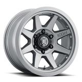 Icon Vehicle Dynamics 17 Rebound PRO Wheels Size 17X8.5 Finish Titanium Bolt Pattern 5 x 5 Backspace 4.5 Offset 6mm