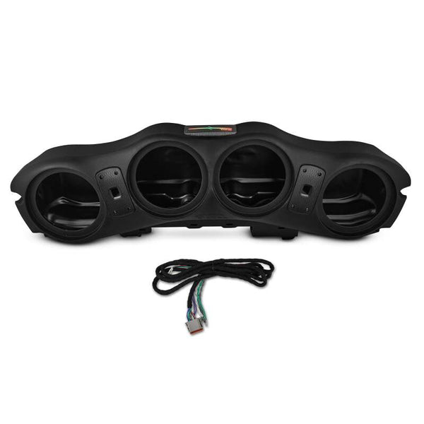 DS18 2024+ JL/JLU/JT Overhead Soundbar Enclosure Fits 4 x 8in Speakers-Black (Speakers not Included)