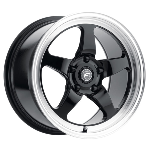Forgestar D5 Drag 18x5 / 5x120.65 BS / ET-10 / 2.6 noir brillant / lèvre taillée au diamant alésage 78.1