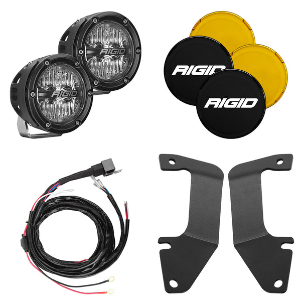 Rigid Industries 2014-2020 Toyota Tundra A-Pillar Light Kit, Includes 4In 360-Series Drive