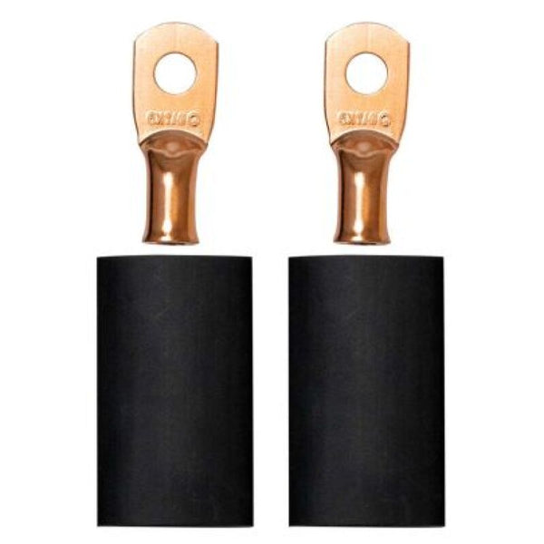 Moroso Ensemble de cosses de câble de batterie à sertir/souder pour fil calibre 6, goujon de 1/4 po de diam. (paquet de 2)