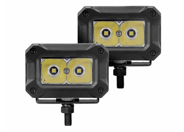 Go Rhino Bright Series 3X2 Rectangle Spot Light Kit Pair Blk