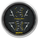 Autometer Gauge QUAD 5IN 240 E33 F ELEC Carbon Fiber (ATM4810)