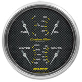 Autometer Gauge QUAD 5IN 0 E90 F ELEC Carbon Fiber (ATM4819)