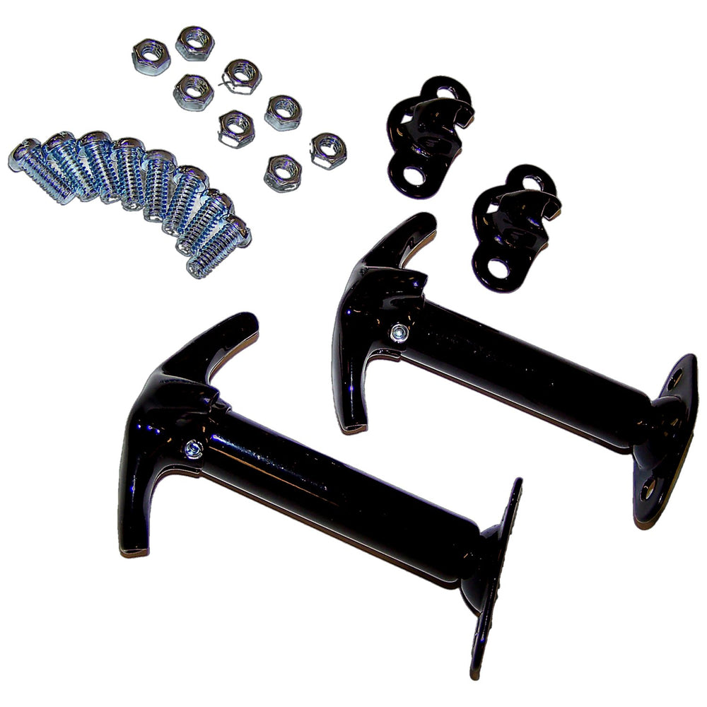 Crown Automotive Hood Catch Kit — Black (488601)