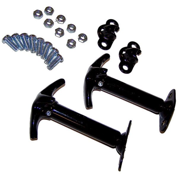 Crown Automotive Hood Catch Kit — Black (488601)