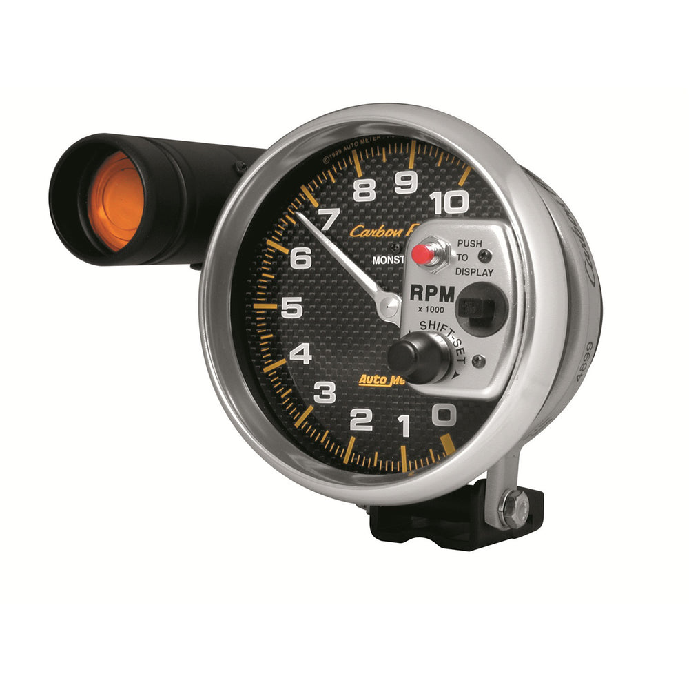 AutoMeter 5" Pedestal Tachometer, 0-10,000 RPM, Carbon Fiber