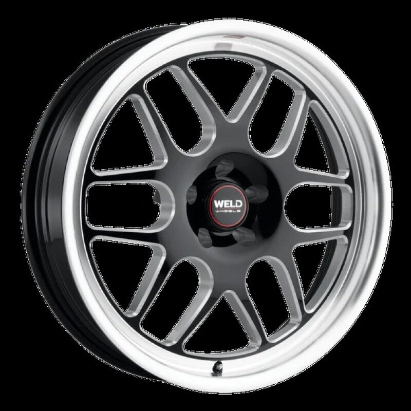 Weld Roue S160 Solana à verrou de talon 17x10 6x135 ET42 espacement arrière 7.15 diamètre 87.1 - noir brillant fraisé