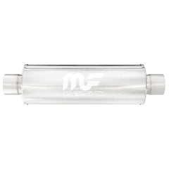 Magnaflow Stainless Straight-Through Muffler, 2.5/2.5 in Center/Center, 4x4x14 in Round Body (14416)