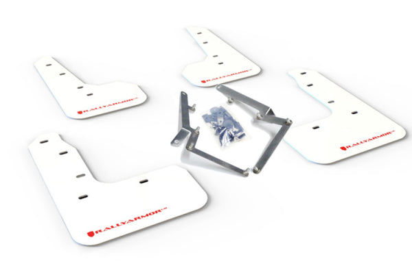 Rally Armor Garde-boue UR 17-21 Honda Civic Sport/Sport Touring - blanc avec logo rouge