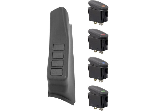 Rugged Ridge Apillar 4 Switch Pod Kitblackleft Side1116 Jeep Wrangler(JK)