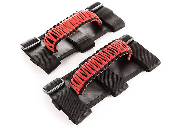 Rugged Ridge Paracord Grab Handles Red/Black Pair