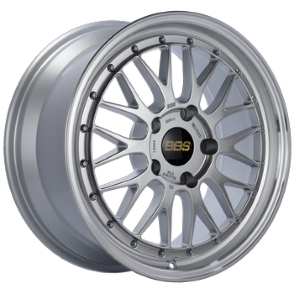BBS Roue LM 21x10 5x112 ET40 - centre argent Diamond / rebord taillé au diamant - PFS/agrafe 82mm requis