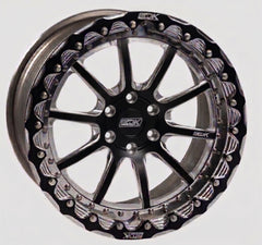 Belak Roue 17x10.5 / espacement arrière 8.25 po / 6x135mm / plateau de montage bas / Series 4 - bloque-talon simple avec rebord en billette