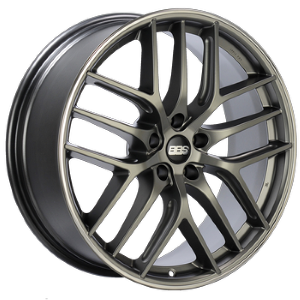 BBS Roue CC-R 20x8 5x112 ET27 à protège-jante poli - platine satiné - PFS/agrafe 82mm requis