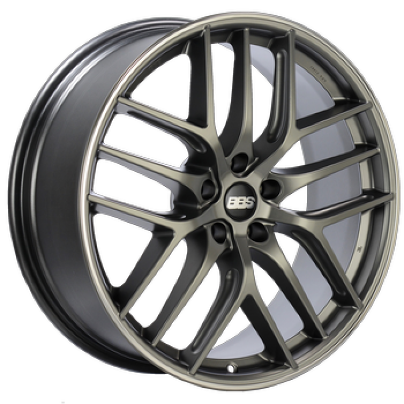BBS CC-R 20x9 5x112 ET38 Satin Platinum Polished Rim Protector Wheel -82mm PFS/Clip Required