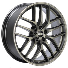 BBS CC-R 20x9 5x112 ET38 Satin Platinum Polished Rim Protector Wheel -82mm PFS/Clip Required