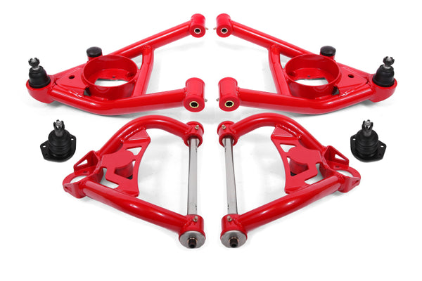 BMR 64-72 A-Body Upper And Lower A-Arm Kit - Red