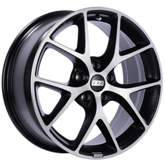 BBS Roue SR 17x7.5 5x108 ET45 - noir satiné, face taillée au diamant - PFS/agrafe 70mm requis