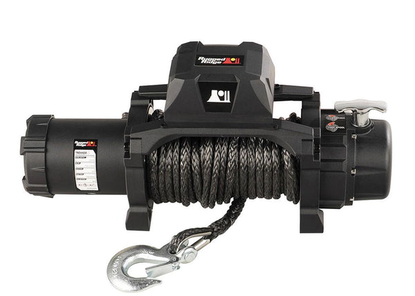 Rugged Ridge Trekker S10 Winch 10000Lb Synthetic Rope W/ Wireless Remote (Optional Omi15103.37 Remote) (10000Lb, Synthetic Rope)