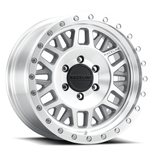 Raceline RT951M Ryno Machined 20x8.5in / 8x170 BP/-6mm Offset/130.81mm Bore - Machined Beadlock